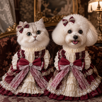 Combinaison Teddy Lolita pour chien et chat, en polyester, style princesse, avec dentelle, toutes saisons, adorable