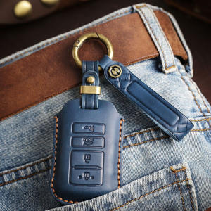 Pour <span class=keywords><strong>KIA</strong></span> K9 clé de voiture FOB chaîne anneaux étui en peau de vache Agent de livraison directe - Product Image 1