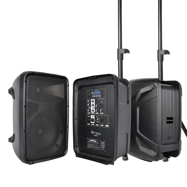 Accuracy Pro Audio ZS210D5-GO 10-Inch 200W Active Portable Speaker 4-Ohm Impedance Rechargeable DJ Party Home Stage Sound Box