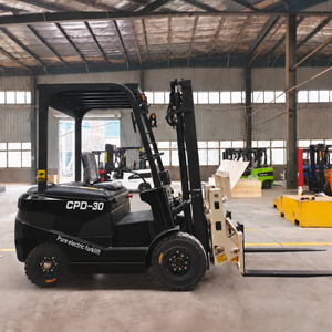 Mini chariot élévateur à fourche 1,5T-3,5T entièrement électrique, ensemble complet, transpalette, chariot élévateur à conduite debout pour entrepôt, certifié CE - Product Image 5