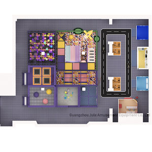 Espace de jeu intérieur Glissades Trampolines à balles Murs d'escalade Jeu de simulation Terrain de jeu intérieur à thème Parcours Ninja Zone de jeu pour enfants - Product Image 1