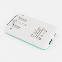 Chargeur de téléphone portable 20W, charge rapide, chargeur ultra-fin, chargeur personnalisé en forme de carte, bleu ciel, s'adapte à la poche, portable
