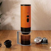 Machine à café portable à piles en plastique 15 bars 120 ml avec support, moulin à café électrique portable idéal pour les voyages