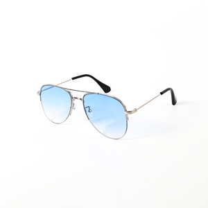 Lunettes <span class=keywords><strong>de</strong></span> soleil pour enfants, demi-monture en métal, style pilote, <span class=keywords><strong>protection</strong></span> UV pour garçons et filles - Product Image 5