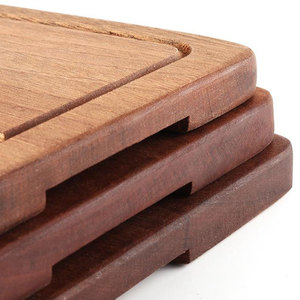 Set <span class=keywords><strong>di</strong></span> 3 Taglieri Quadrati in Legno <span class=keywords><strong>di</strong></span> Ebano Naturale Ecologico, Riutilizzabili e Resistenti, Spessore 1,5 cm - Product Image 4
