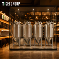 Cuve de Fermentation Conique 2BBL en Acier Inoxydable Unitank pour Brasserie Artisanale et Taproom 304 avec Chemise de Refroidissement CE