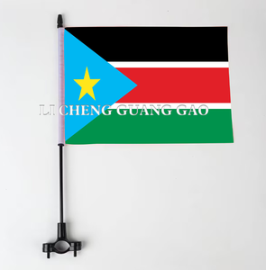 Bandera de seguridad para bicicleta con diseño de la bandera de Lesoto, con mástil y soporte de montaje para bicicleta - Product Image 6