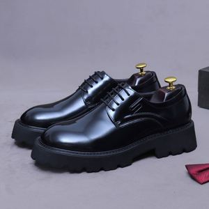 Zapatos Formales de Negocios para Hombre, Nuevos Modelos de Verano, Zapatos de Boda de Tres Piezas, de Cuero Vacuno, con Punta Cuadrada, con Cordones, Transpirables y Antideslizantes - Product Image 4