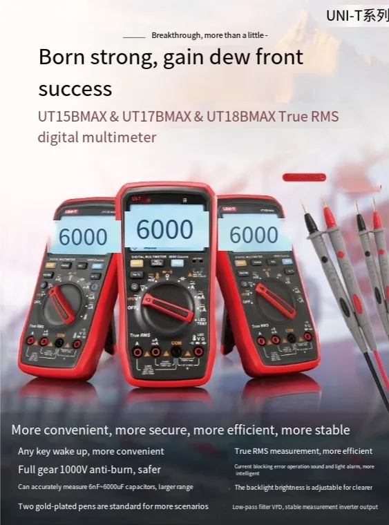 (UNI-T) multimetro digitale ad alta precisione gamma automatica intelligente resistenza alle ustioni metro UTCS06A [con UT117C/UT139C]