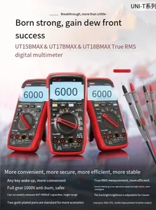 () Multímetro digital Medidor de resistencia a quemaduras inteligente de rango automático de alta precisión UTCS06A [con UT117C/UT139C]