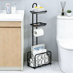 Porte-<span class=keywords><strong>papier</strong></span> <span class=keywords><strong>toilette</strong></span> autoportant en métal, porte-<span class=keywords><strong>papier</strong></span> <span class=keywords><strong>toilette</strong></span> avec étagère de rangement pour téléphone, <span class=keywords><strong>tablette</strong></span>, magazine et distributeur de rouleau de rechange - Product Image 1