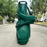 Bolsa de golf verde multifuncional de PU con cuatro soportes para palos de golf, venta directa de fábrica ODM/OEM