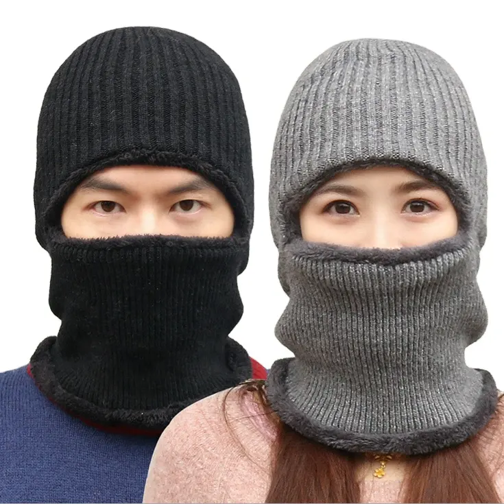 Gorros de lana multifunción para invierno, Protector de punto, mascarilla completa y pasamontañas para motocicleta