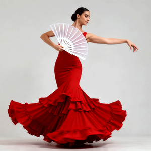 Éventail en plastique personnalisé <span class=keywords><strong>Espagne</strong></span> 23 cm 33cm Éventail à main personnalisé Éventails de <span class=keywords><strong>danse</strong></span> en plastique pour la <span class=keywords><strong>danse</strong></span> <span class=keywords><strong>flamenco</strong></span> - Product Image 2