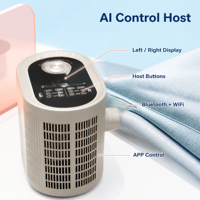 Parure de lit de luxe pour hôtel avec contrôle double plateforme APP WeChat, apprentissage IA, refroidissement et mémoire, ensemble de draps Queen et couette, résistant à l'eau