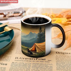 Frosted Black 11oz Ceramic <b>Mug</b> Heat Color Changing Magic Cup For <b>Sister</b> Brother Birthday Gift - Product Image 5