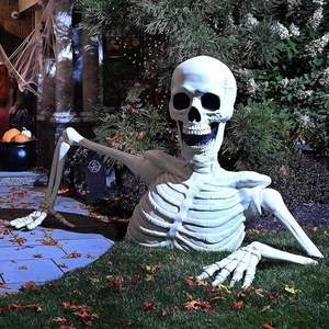 Décorations de cour de jardin en plein air Squelette à grosse tête Ornements de demi-corps de 9 pieds Halloween <span class=keywords><strong>Chambre</strong></span> <span class=keywords><strong>des</strong></span> <span class=keywords><strong>secrets</strong></span> Set Props Haunted - Product Image 1