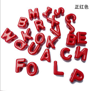 450gram tıknaz çok renkli katı yuvarlak alfabe akrilik plastik boncuk DIY telefon kayışı yapımı için - Product Image 4