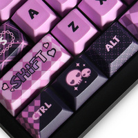 Customized Cartoon Keycaps Pbt 129 Keys Dye-Sub Cherry Profile Keycap for 61/87/104/108 Mx Switch Mechanical Keyboard