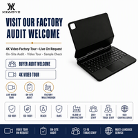 Casing Keyboard Trackpad Multi Touch untuk iPad Pro 11 Inch, Folio Magnetik dengan Lampu Latar, Pelindung Tablet, Logo Dapat Disesuaikan