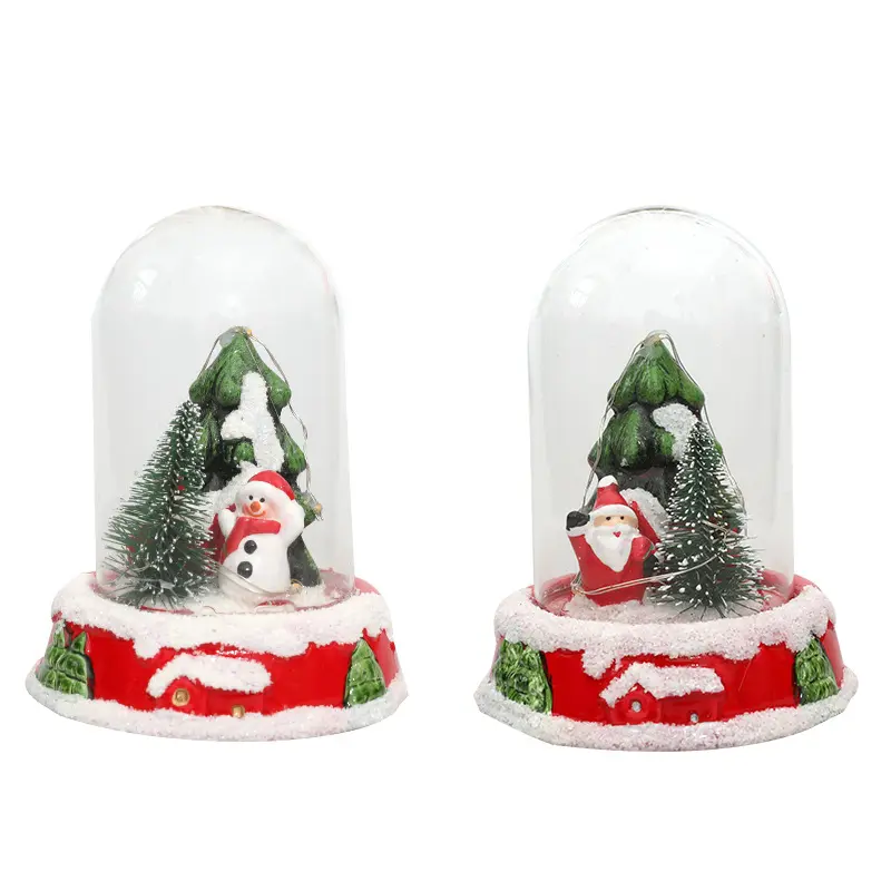 Weihnachtsgeschenk grenzüberschreitend großhandel Keramik glas lampenschutz weihnachtsmann schneemann