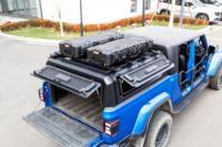 Hardtop de benne de camion articulé de haute qualité en alliage d'aluminium avec grand espace de rangement, installation sans perçage pour Jeep Gladiator Pickup