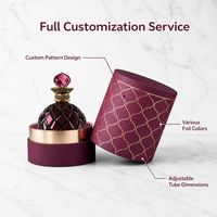 Boîtes d'emballage personnalisées de luxe pour tubes d'huiles essentielles, tubes en papier, cylindres d'emballage de parfum colorés avec dorure à chaud et votre propre logo