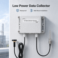 Colector de Datos Inalámbrico 4G/LoRa de Bajo Consumo con Carcasa Impermeable, 1*SIM para Monitoreo de Temperatura Industrial IoT