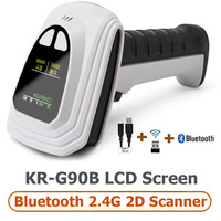Escáner BT inalámbrico de base multifuncional KEFAR con detección automática lector de código de barras 2D QR compatible con IOS/Android