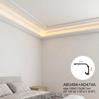Moulure décorative en PU légère de style européen populaire du Guangdong pour corniche de lampe, idéale pour l'éclairage intérieur des villas et hôtels