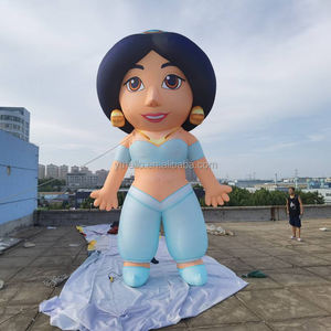 ตุ๊กตาเป่าลม LED รูปตัวการ์ตูนเด็กผู้หญิง มาสคอตเจ้าหญิงจัสมินเป่าลม พร้อมหางยาว - Product Image 6