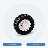 Roue en caoutchouc pour moteur N20, 30 mm, pneu antidérapant, fixation par pression, pour voiture robot, plateforme mobile DIY, kits STEM