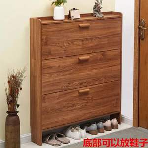 <span class=keywords><strong>Zapatero</strong></span> de Madera Sencillo con Puerta Estrecha para <span class=keywords><strong>Entrada</strong></span>, Almacenamiento en el Hogar, Estante de Pared para Zapatos - Product Image 4