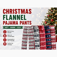 Pantalon de pyjama thermique unisexe pour adulte, doux en polaire et flanelle, avec imprimé nordique personnalisé, idéal pour l'automne et Noël, vente en gros