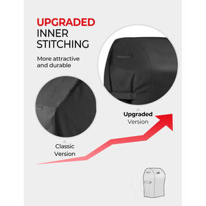 Housse de protection pour barbecue d'extérieur en tissu Oxford 210D, anti-poussière et imperméable, housse pour foyer, matériau métallique durable - Product Image 3