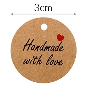 Lot de 100 <span class=keywords><strong>cartes</strong></span> en papier Kraft, impression en couleur, étiquette de remerciement avec corde en chanvre, décoration de cadeau de mariage - Product Image 3