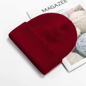 Custom Plain Color Casual Rib Knit Cuff Beanie <b>Hat</b> with 3D Embroidery and Image Style Unisex Winter <b>Warm</b> <b>Hat</b> - Product Image 2