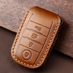 Top Selling Car Key Accessories New Luxury Leather Car Key Holder Custom Car Key Case Cover