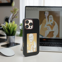 Coque de Protection Intelligente pour iPhone 17 Pro Max, Housse Intelligente DIY à Quatre Couleurs avec Écran E-ink pour iPhone 17 Pro