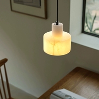 Suspension LED moderne en marbre avec variateur d'intensité pour salle à manger, table de chevet et usage hôtelier