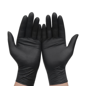 Guantes de Nitrilo Negros sin Látex con Logotipo Personalizado, 5mil 4mil, Resistentes, para Uso Industrial y de Cocina, Texturizados en los Dedos, Antideslizantes, de Seguridad - Product Image 5