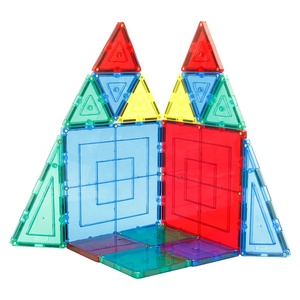 डिय बच्चों की शिक्षा बड़े चुंबकीय प्लास्टिक भवन ब्लॉक टाइल खिलौने - Product Image 3