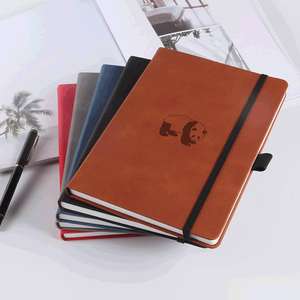 Imitation Leather Soft Surface Pure Color Printing logo Notebook Business Notebook Student Notebooks Journal Customizable logo - Product Image 2