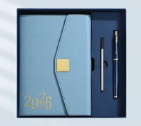 Coffret Cadeau Agenda et Stylo Rouge 2026 pour Personnalisation de Marque d'Entreprise, Boîte avec Logo Personnalisé et Commandes en Gros