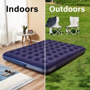Matelas de camping gonflable double, queen, king, lit d'air en PVC carré avec pompe intégrée - Product Image 4