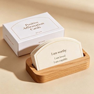 Fabricant OEM, impression personnalisée, cartes de soins personnels, de pleine conscience et positives |   <span class=keywords><strong>Jeu</strong></span> de cartes d'affirmations quotidiennes de gratitude pour la santé mentale - Product Image 2