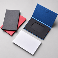Boîte d'emballage en carton rigide pour carte de membre VIP de banque, boîte cadeau magnétique noire de luxe personnalisée pour carte de crédit VIP, boîte pour carte de visite