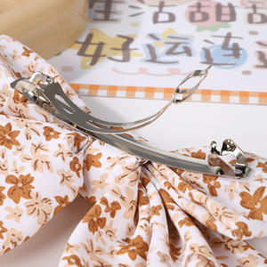 Nouvelle Barrette à <span class=keywords><strong>Cheveux</strong></span> en Tissu Mousseline Tendance, Nœud Floral Simple, Accessoire de Beauté en Tissu Doux pour Femmes et Filles - Product Image 4