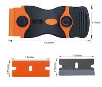 Grattoir de rasoir personnalisable OEM avec manche en acier plastique Outil de teinture de vitres en céramique pour voiture et four de qualité bricolage