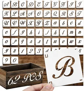 Chữ stencils số stencils 3inch liên khóa bảng chữ cái stencils phong cách phông chữ - Product Image 1